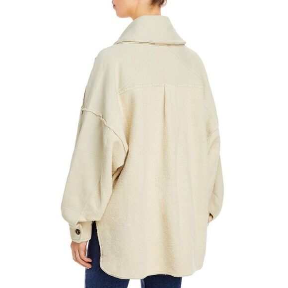 Free People OB1226826 Women's Sz XS Beige Jordan Soft Shell Coat Jacket $128 - Picture 2 of 9